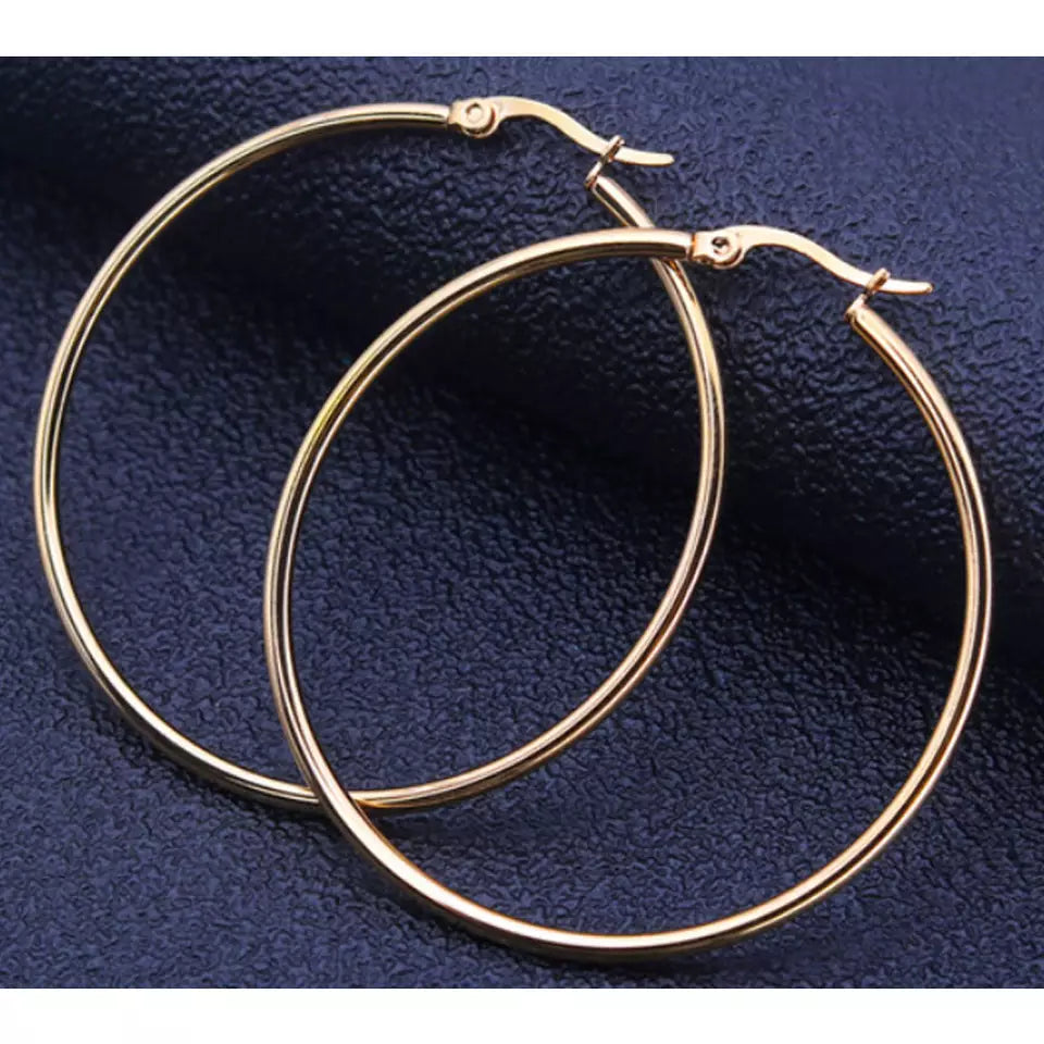 non tarnish stainless steel hoop dangle earring rich colors sizes support diy beaded beads fringe loop hoops etc women earrings