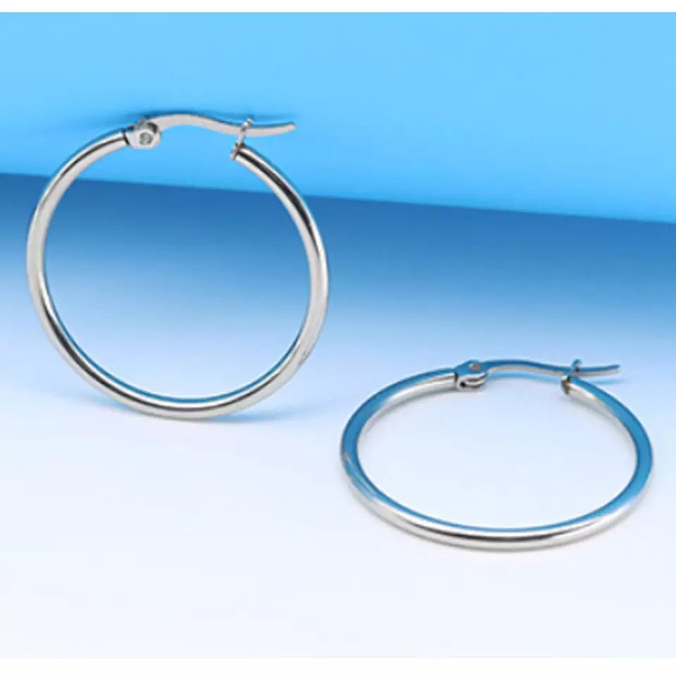 non tarnish stainless steel hoop dangle earring rich colors sizes support diy beaded beads fringe loop hoops etc women earrings