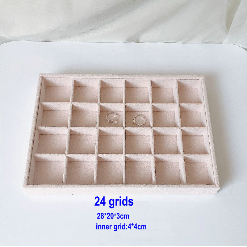 middle size luxury jewelry shop chain store showcase storage tray necklace earring ring bracelet packaging display tray