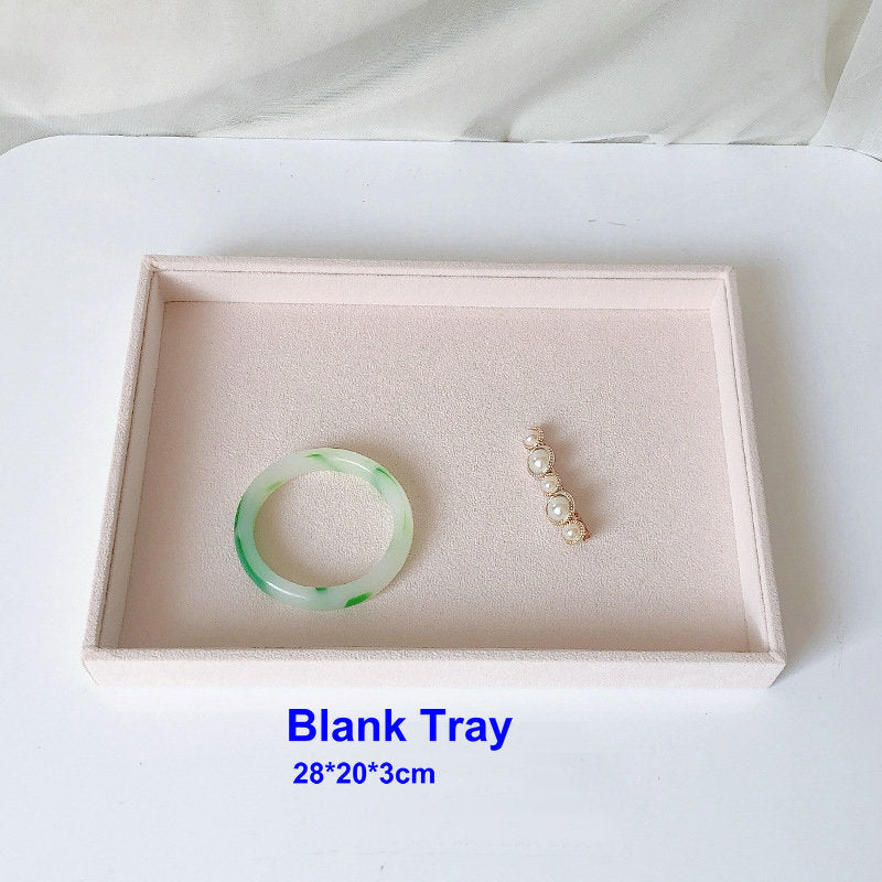 middle size luxury jewelry shop chain store showcase storage tray necklace earring ring bracelet packaging display tray