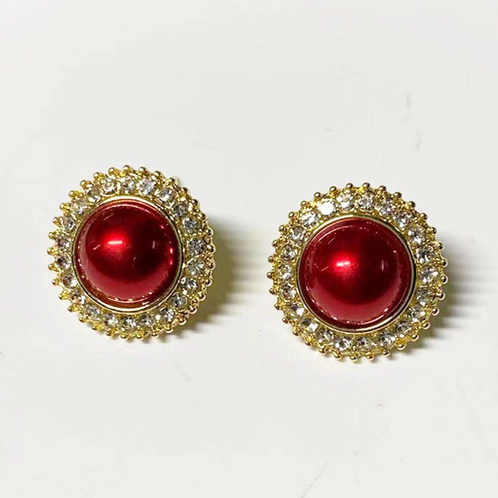 Hepburn classic fashion jewelry earrings beads abs enameled pearl stud earrings women jewelry