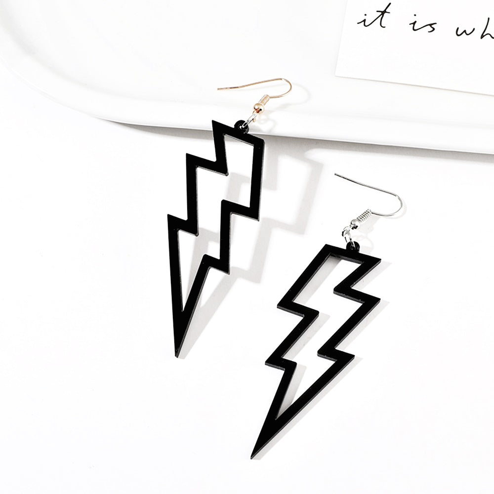 fashion acrylic resin plastic thunder-and-lightn bolt dangle drop earring women earrings jewelry
