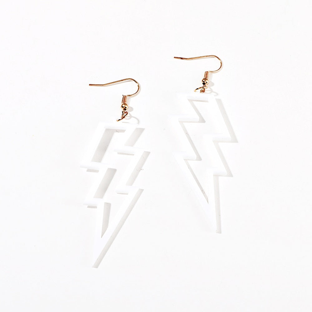 fashion acrylic resin plastic thunder-and-lightn bolt dangle drop earring women earrings jewelry