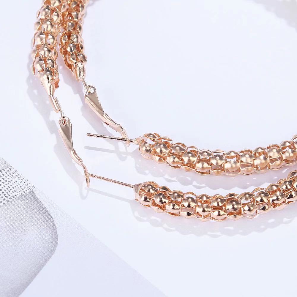 cheap brass alloy Silver gold color 7cm big hoop dangle fashion punk fashion earrings jewelry women