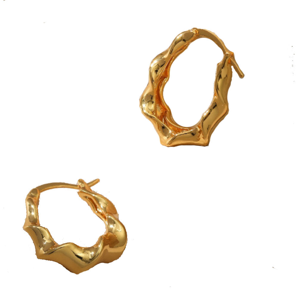 ladies fashion unique alloy copper 18k gold plated u hoop drop dangle long earring party performance earrings manufacturer