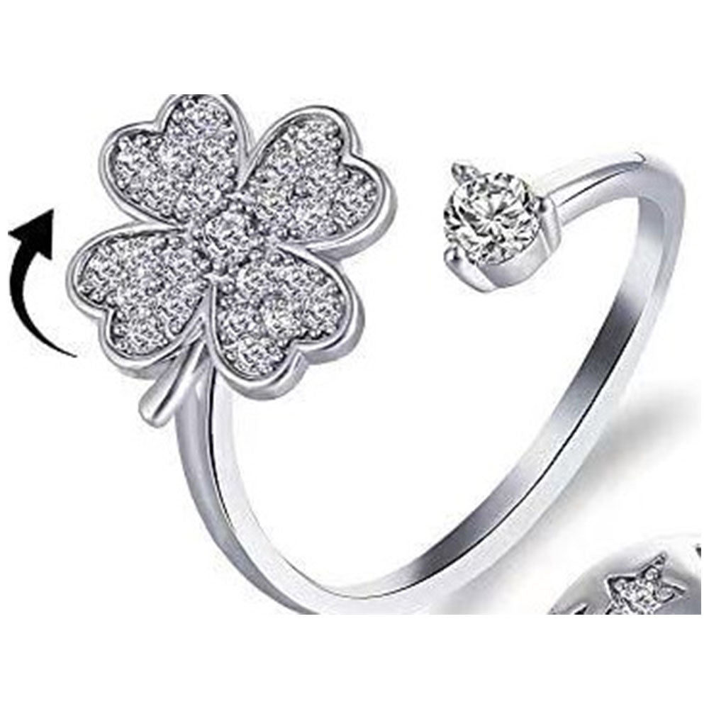wholesale alloy evil eyes moon star rotatable anxiety fidget relief finger ring jewelry women China Manufacturer Supplier