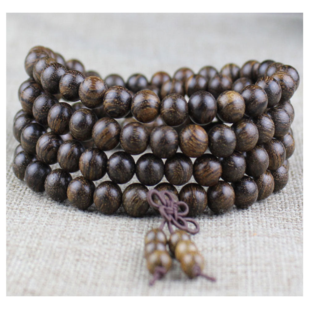 Unisex Natural Wenge 6mm 108 mala prayer beads Buddhist bead Necklace Bracelet Wood Meditation Rosary men fashion jewelry