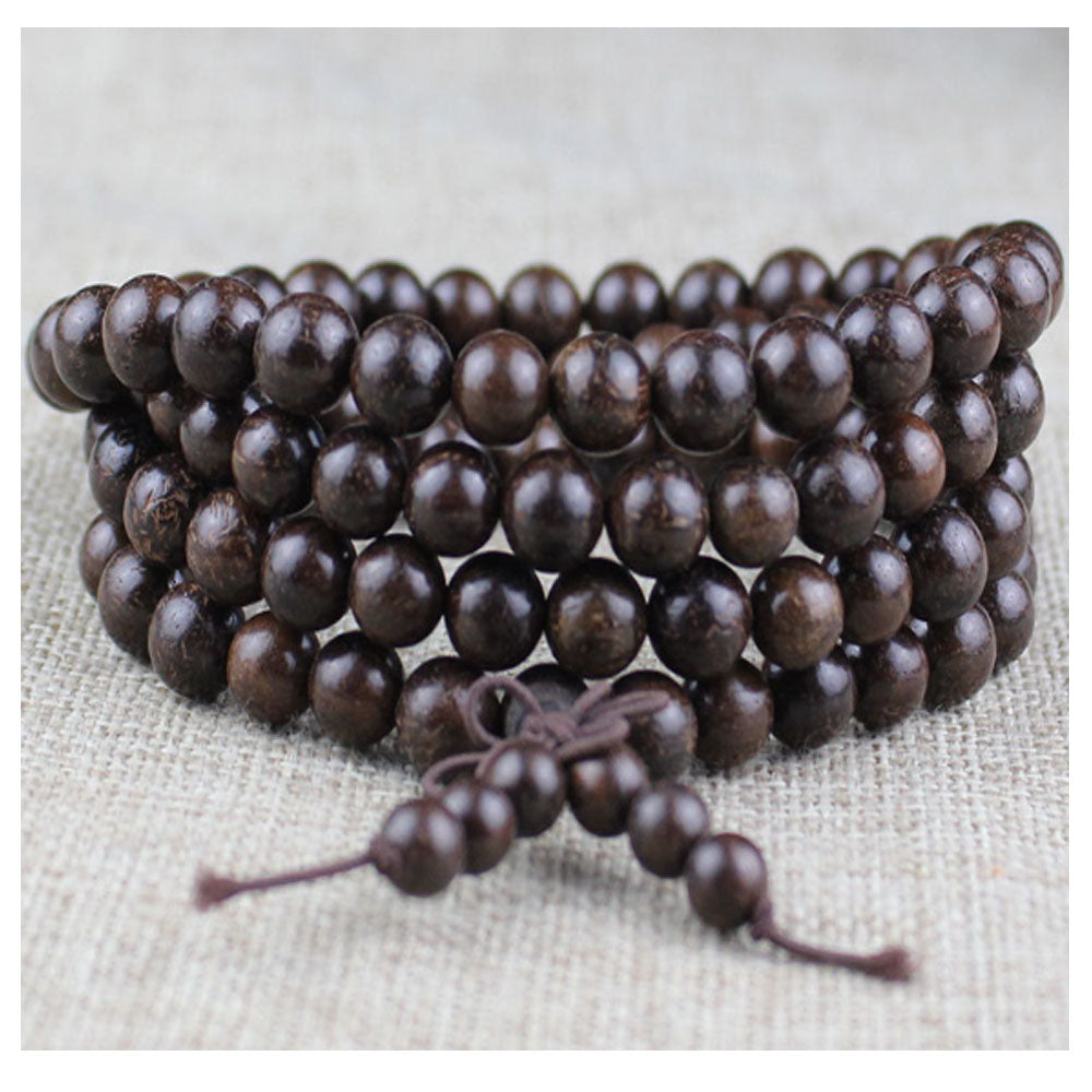 Unisex Natural Wenge 6mm 108 mala prayer beads Buddhist bead Necklace Bracelet Wood Meditation Rosary men fashion jewelry