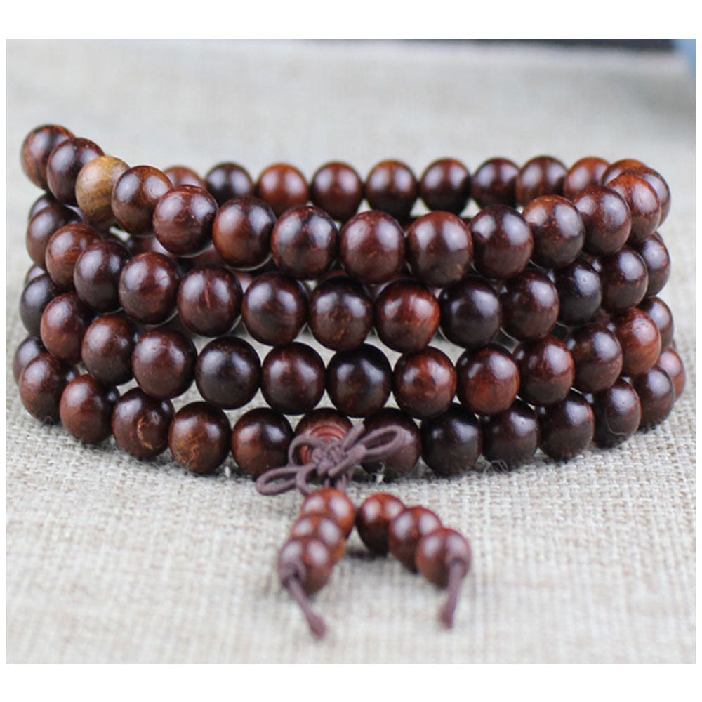 Unisex Natural Wenge 6mm 108 mala prayer beads Buddhist bead Necklace Bracelet Wood Meditation Rosary men fashion jewelry