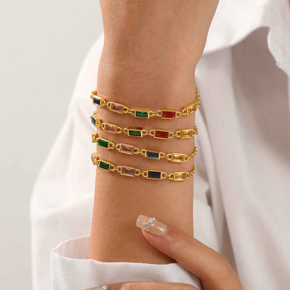 steel zircon bracelet China manufacturer