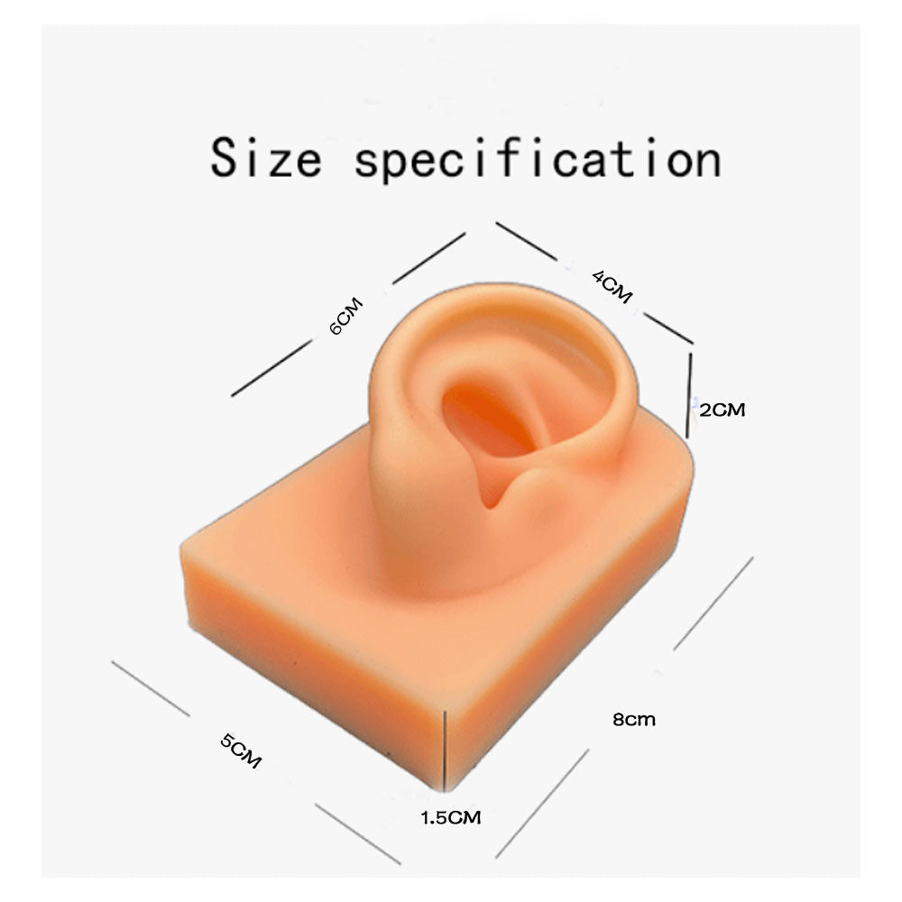 hot selling silicone ear model to display the earrings white black skin colors