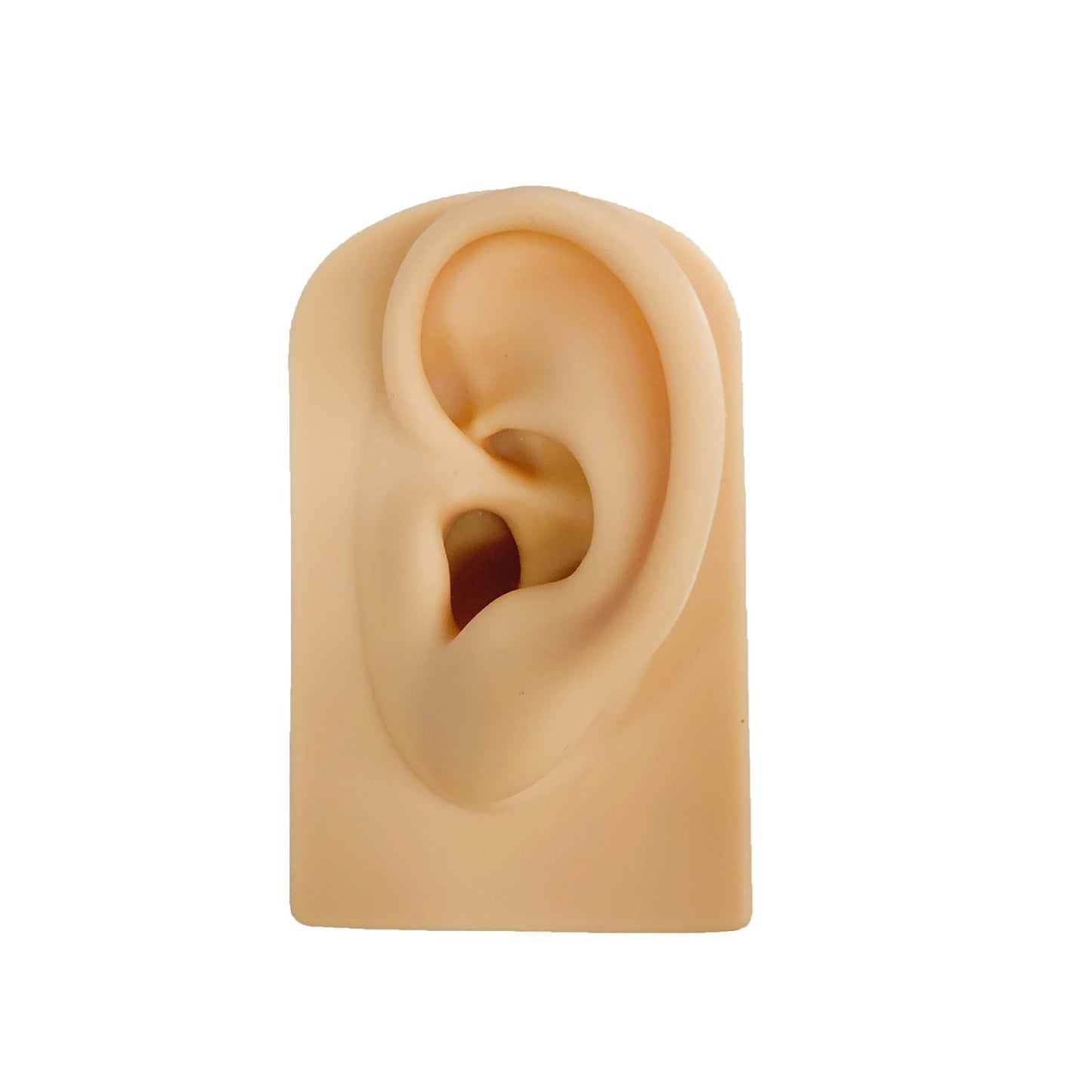 hot selling silicone ear model to display the earrings white black skin colors