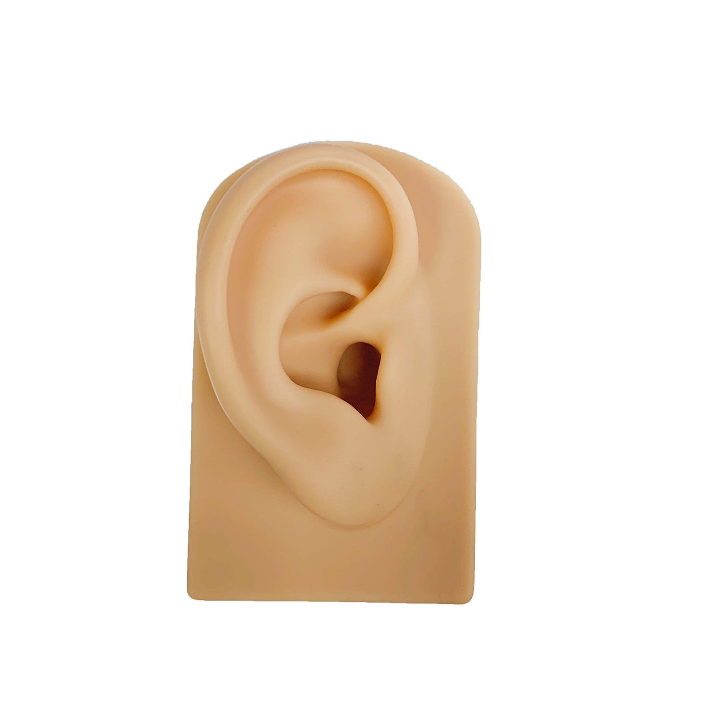 hot selling silicone ear model to display the earrings white black skin colors