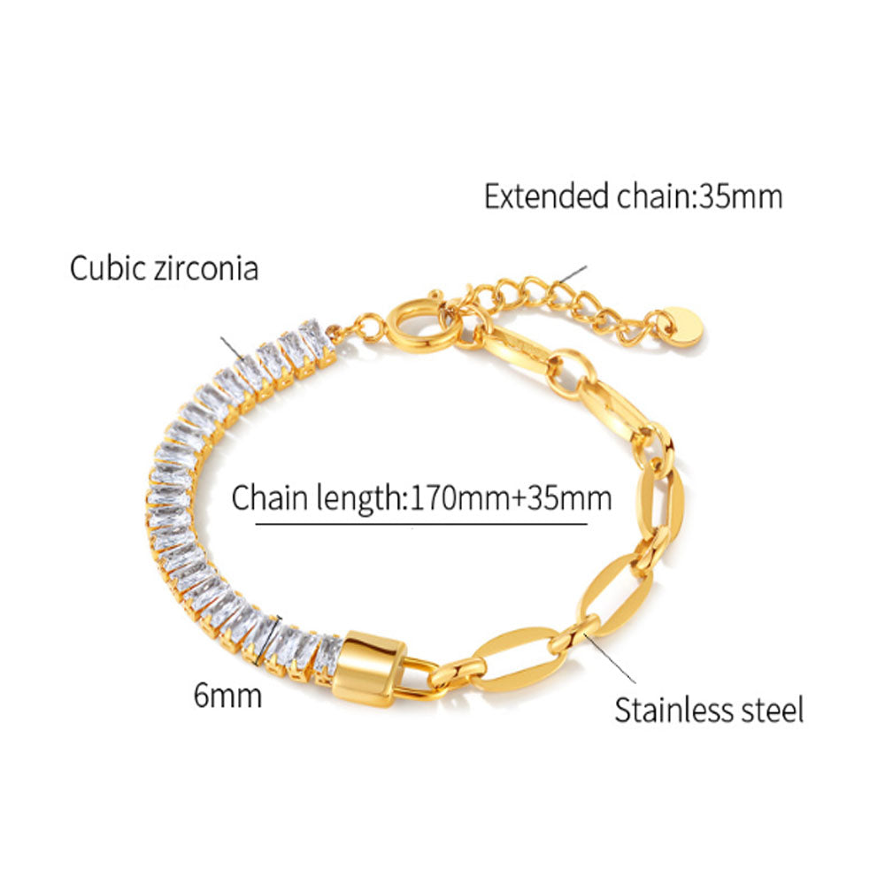 wholesale stainless steel zircon bracelet