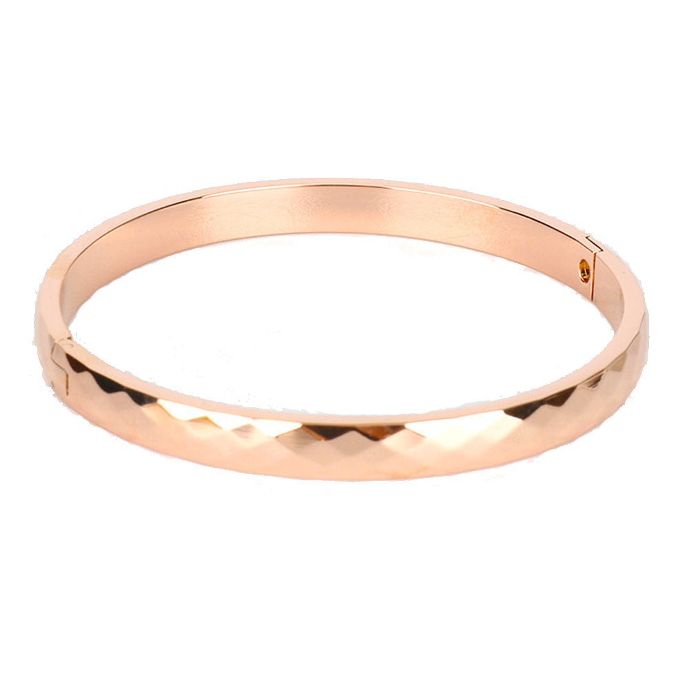wholesale high quality stainless steel faceted bangle bracelet jewelry woman china supplier