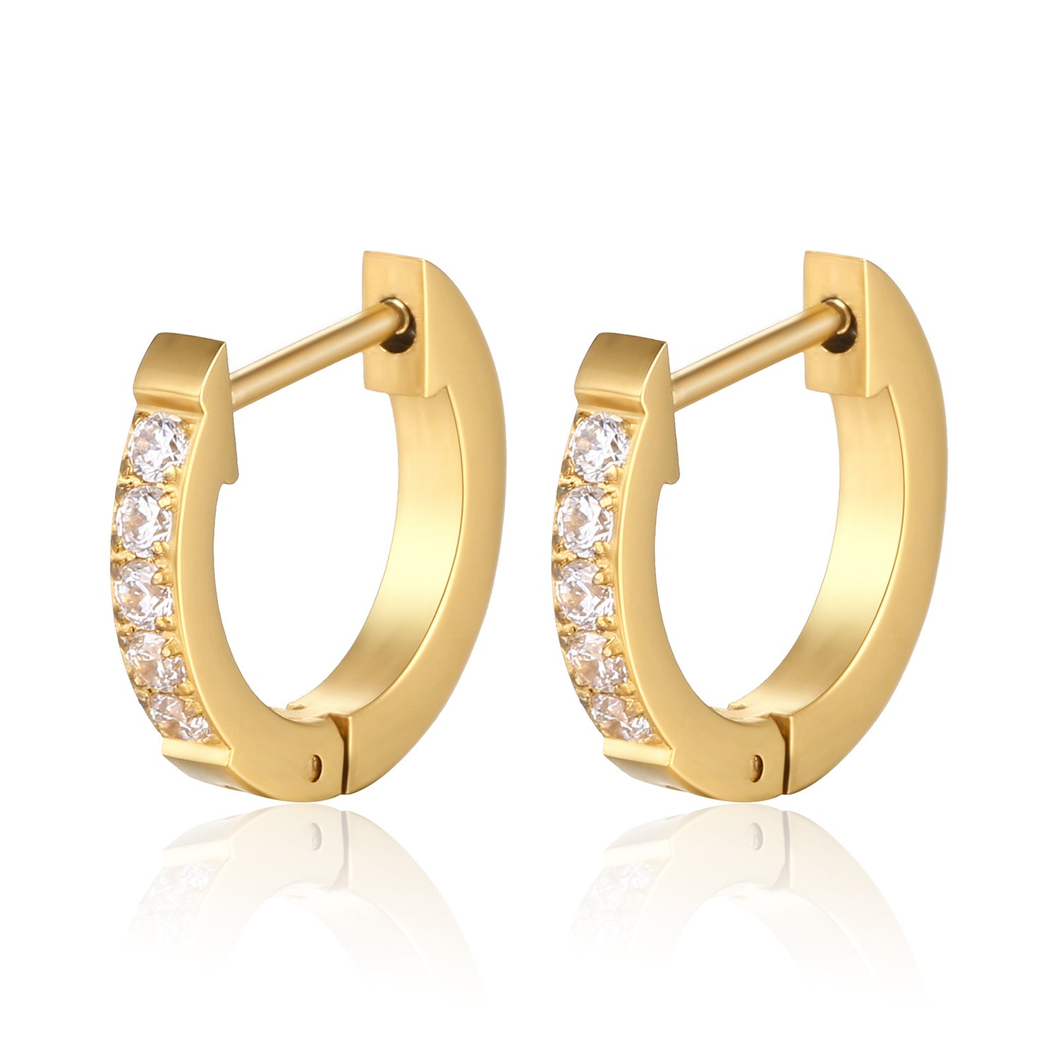 stainless steel zircon hoop earring factory