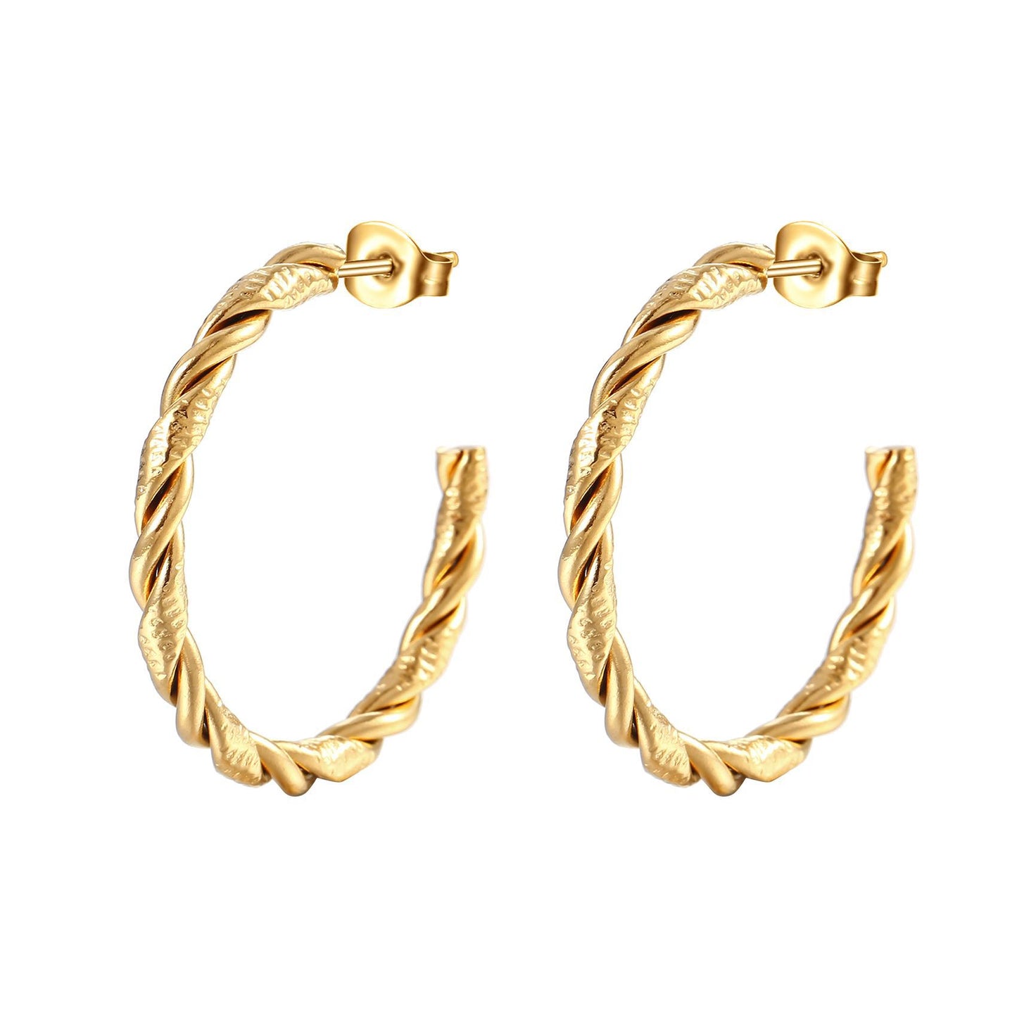 twist half hoop earring factory
