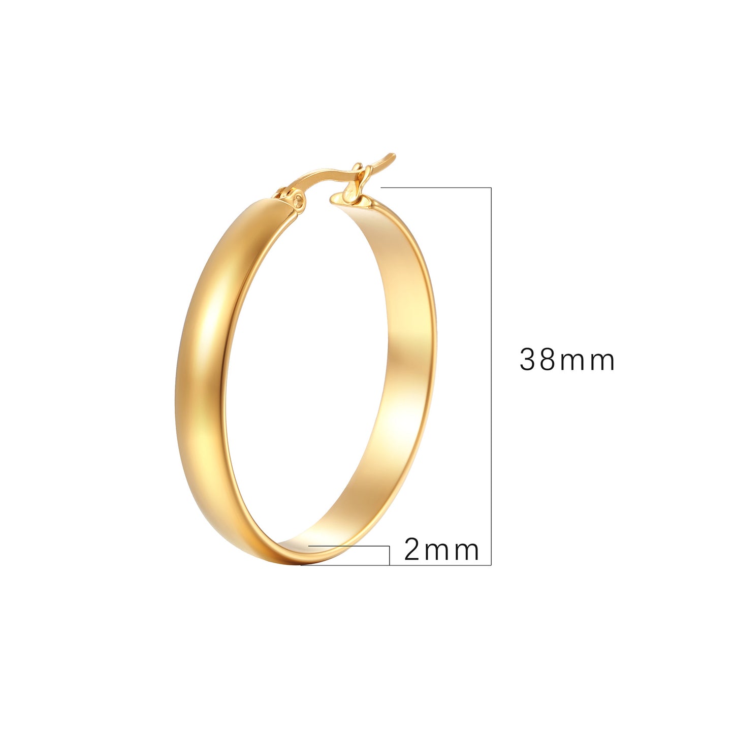 flat edge hoop earring supplier