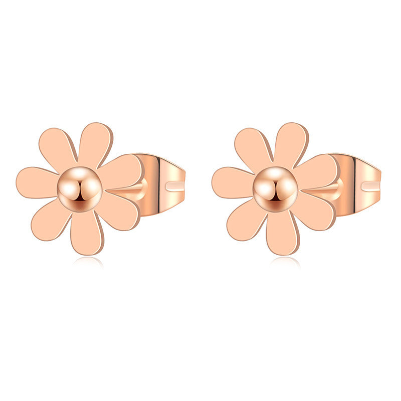 wholesale tiny charm stainless steel daisy flower stud earrings jewelry earring unisex china manufacturer supplier