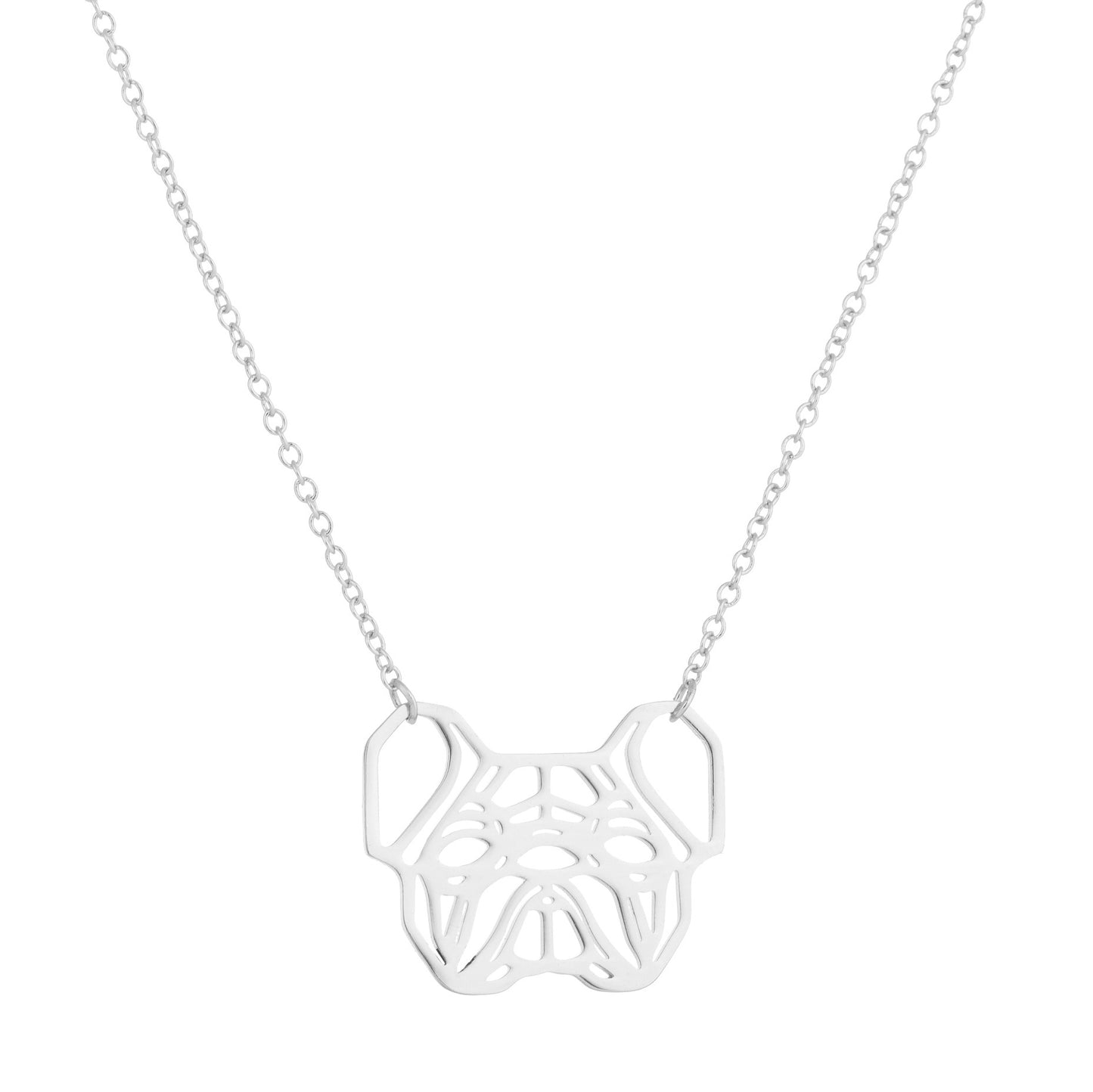 dog pendant necklace made by stainless steel material gold, rose gold and silver 3 colors available pendant size: 24x20mm 45cm chain
