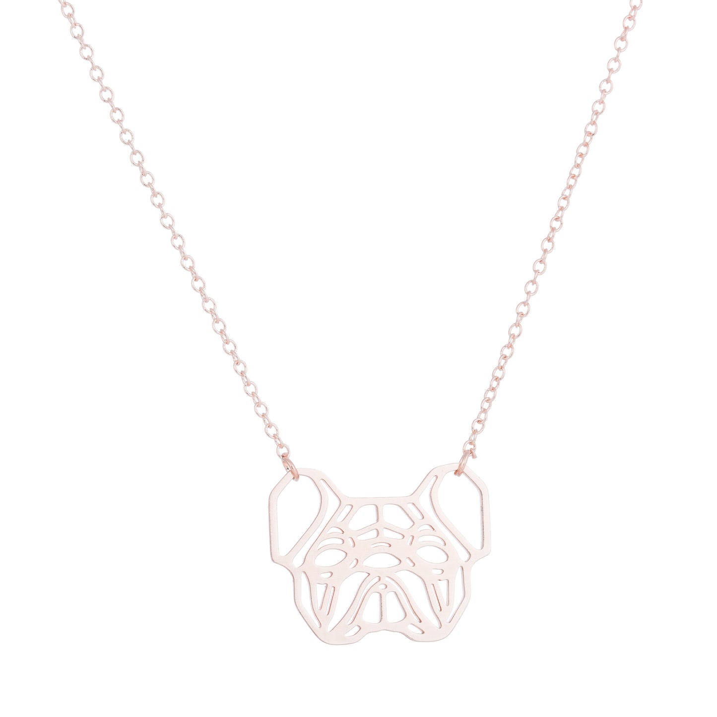 dog pendant necklace made by stainless steel material gold, rose gold and silver 3 colors available pendant size: 24x20mm 45cm chain
