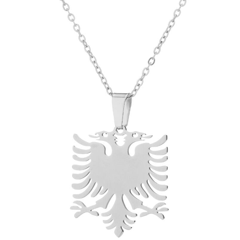 wholesale stainless steel necklace Albanian eagle pendant charm jewelry necklaces women china supplier