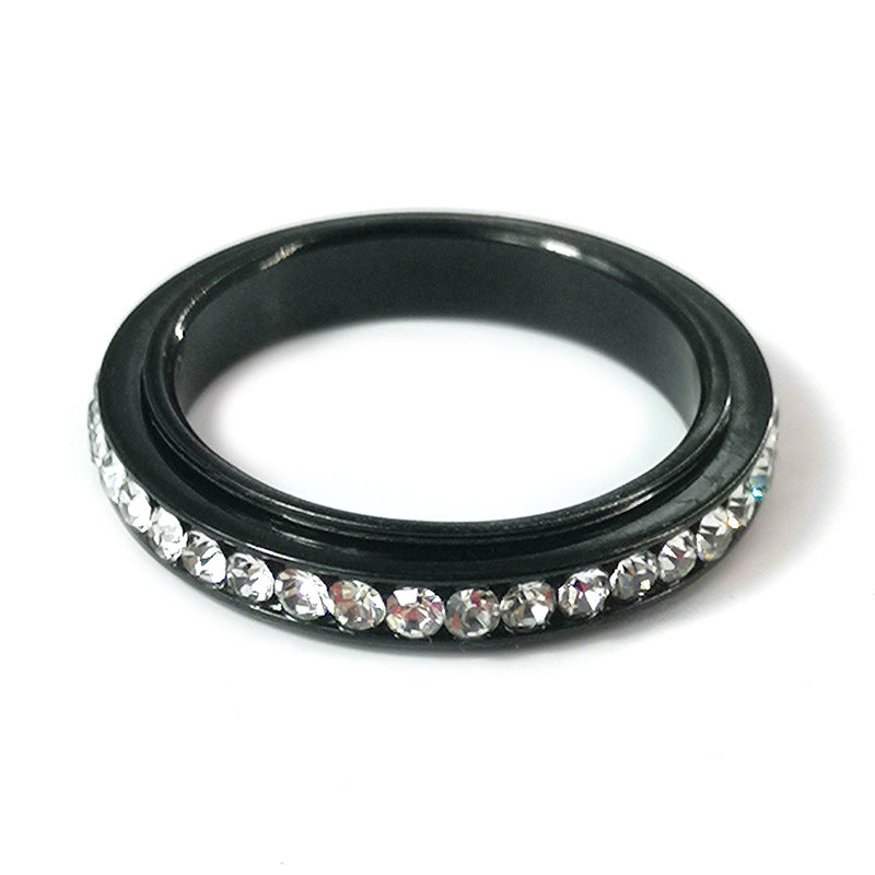 wholesale waterproof stainless steel 4mm zircon beads inlay rotatable fidget anxiety relief unisex men and women China Supplier