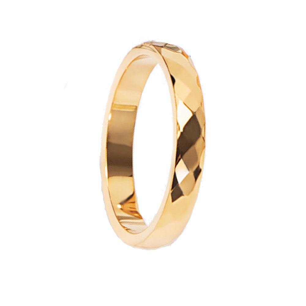 wholesale fashion light luxury stainless steel 3mm faceted waterproof ring finger rings jewelry unisex men women china supplier
