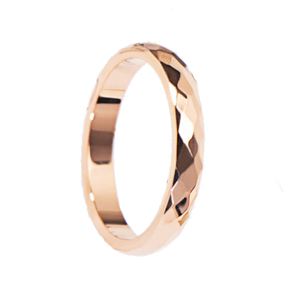 wholesale fashion light luxury stainless steel 3mm faceted waterproof ring finger rings jewelry unisex men women china supplier