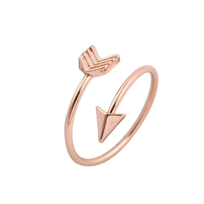 wholesale fashion wedding party stainless steel arrow sign finger ring jewelry unisex rings manufacturer supplier