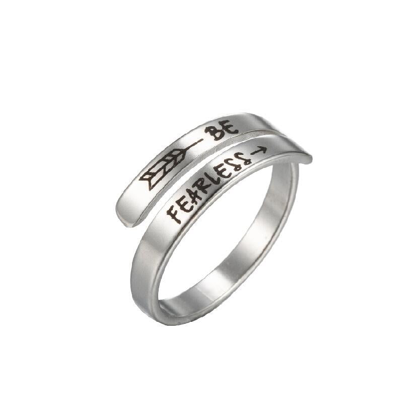 wholesale fashion wedding party stainless steel inspirational engraving finger ring jewelry unisex rings manufacturer supplier