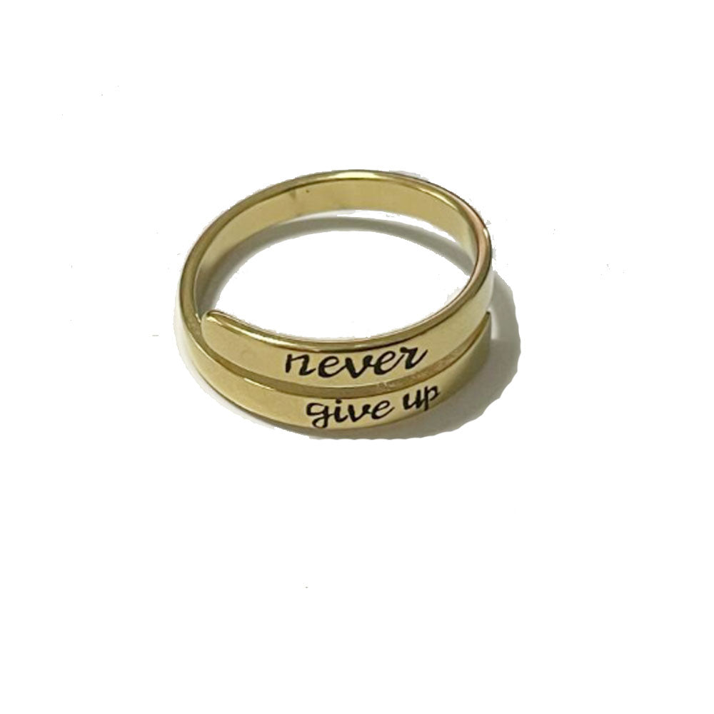 wholesale fashion wedding party stainless steel inspirational engraving finger ring jewelry unisex rings manufacturer supplier