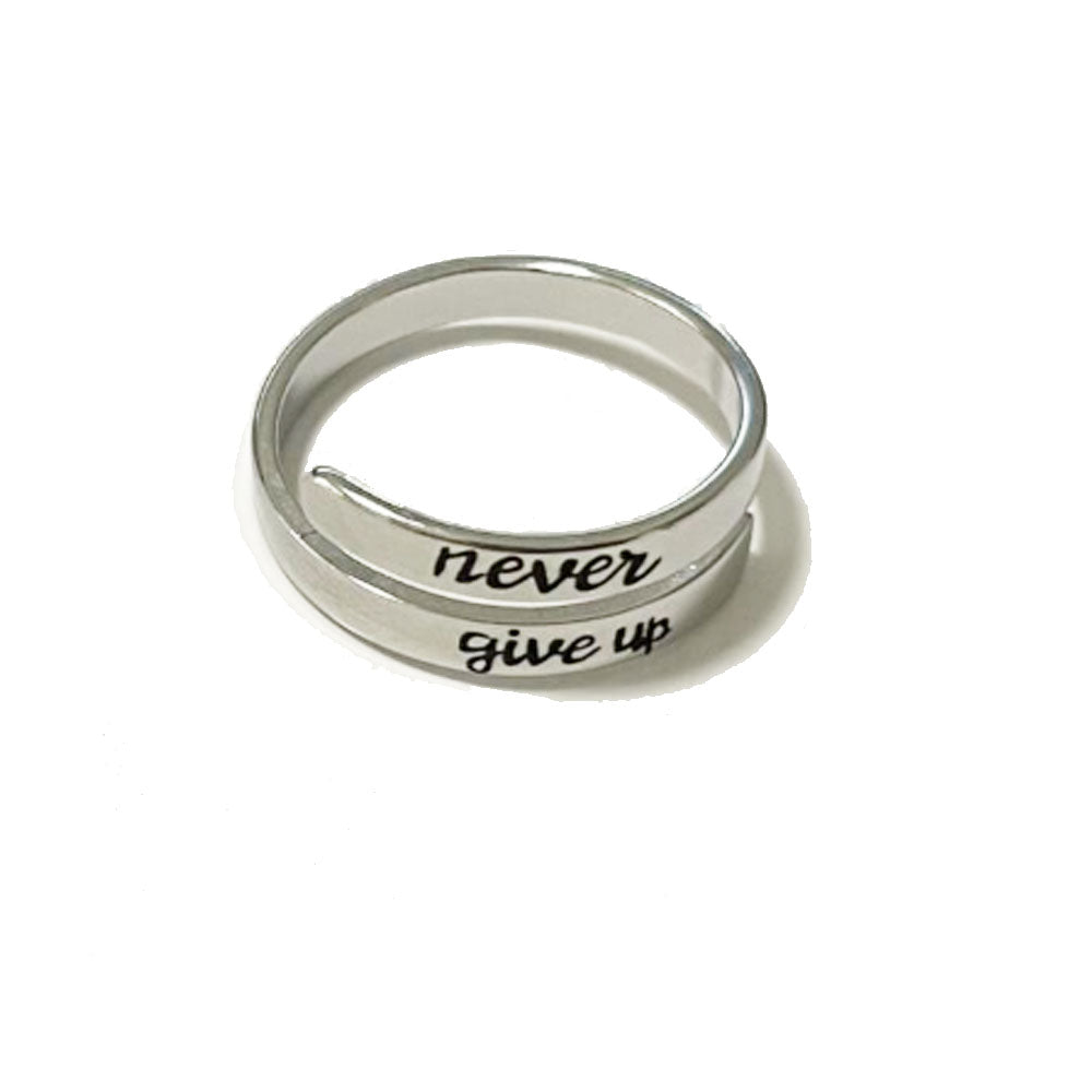 wholesale fashion wedding party stainless steel inspirational engraving finger ring jewelry unisex rings manufacturer supplier