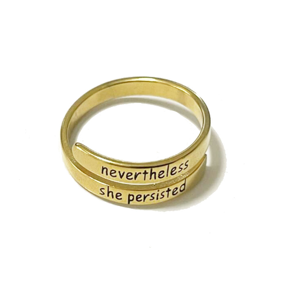 wholesale fashion wedding party stainless steel inspirational engraving finger ring jewelry unisex rings manufacturer supplier