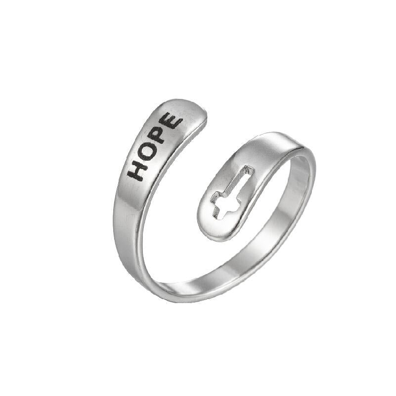 wholesale fashion wedding party stainless steel inspirational engraving finger ring jewelry unisex rings manufacturer supplier