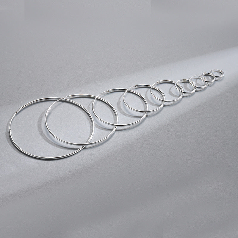 925 sterling silver unisex men women thin hoop earrings can diy your own beads tassel frienge hoops designs earring for retailer