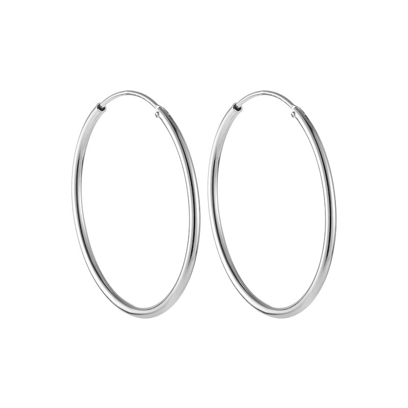 925 sterling silver unisex men women thin hoop earrings can diy your own beads tassel frienge hoops designs earring for retailer