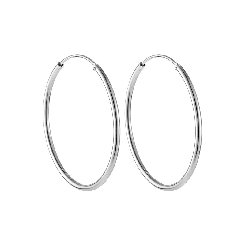 925 sterling silver unisex men women thin hoop earrings can diy your own beads tassel frienge hoops designs earring for retailer