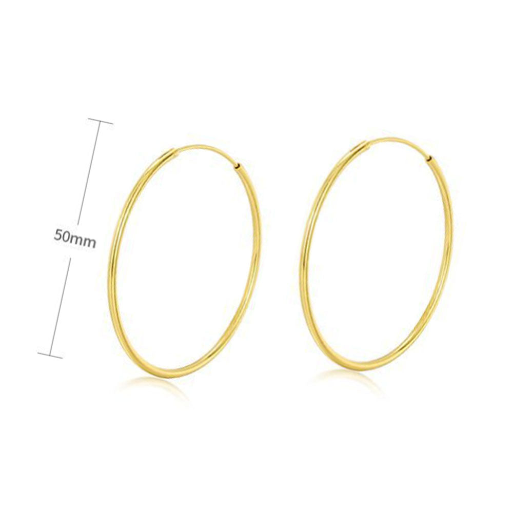 wholesale women minimalist silver sterling 925 5cm huggie hoop earrings accessories women jewelry earring supplier