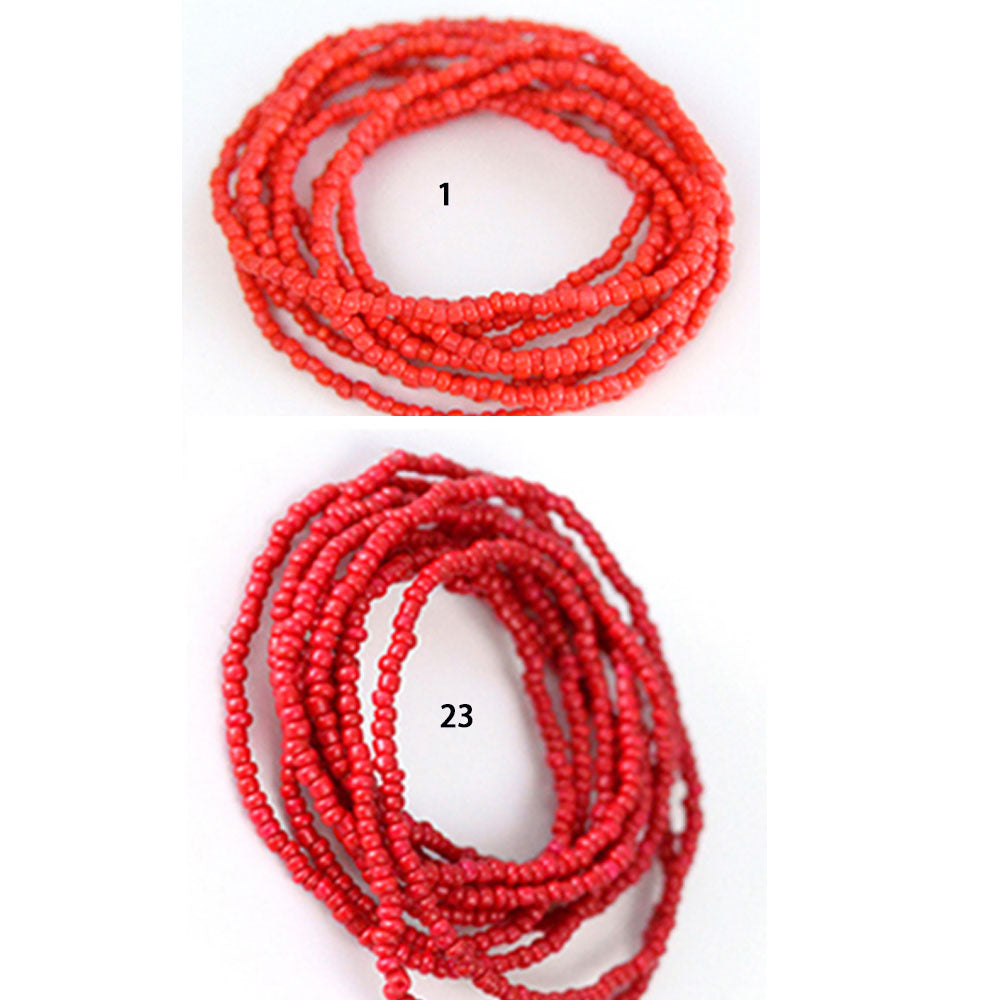 wholesale New Women plus size glass seed waist beads belly rings beads weight loss body jewelry elastic 180CM Long