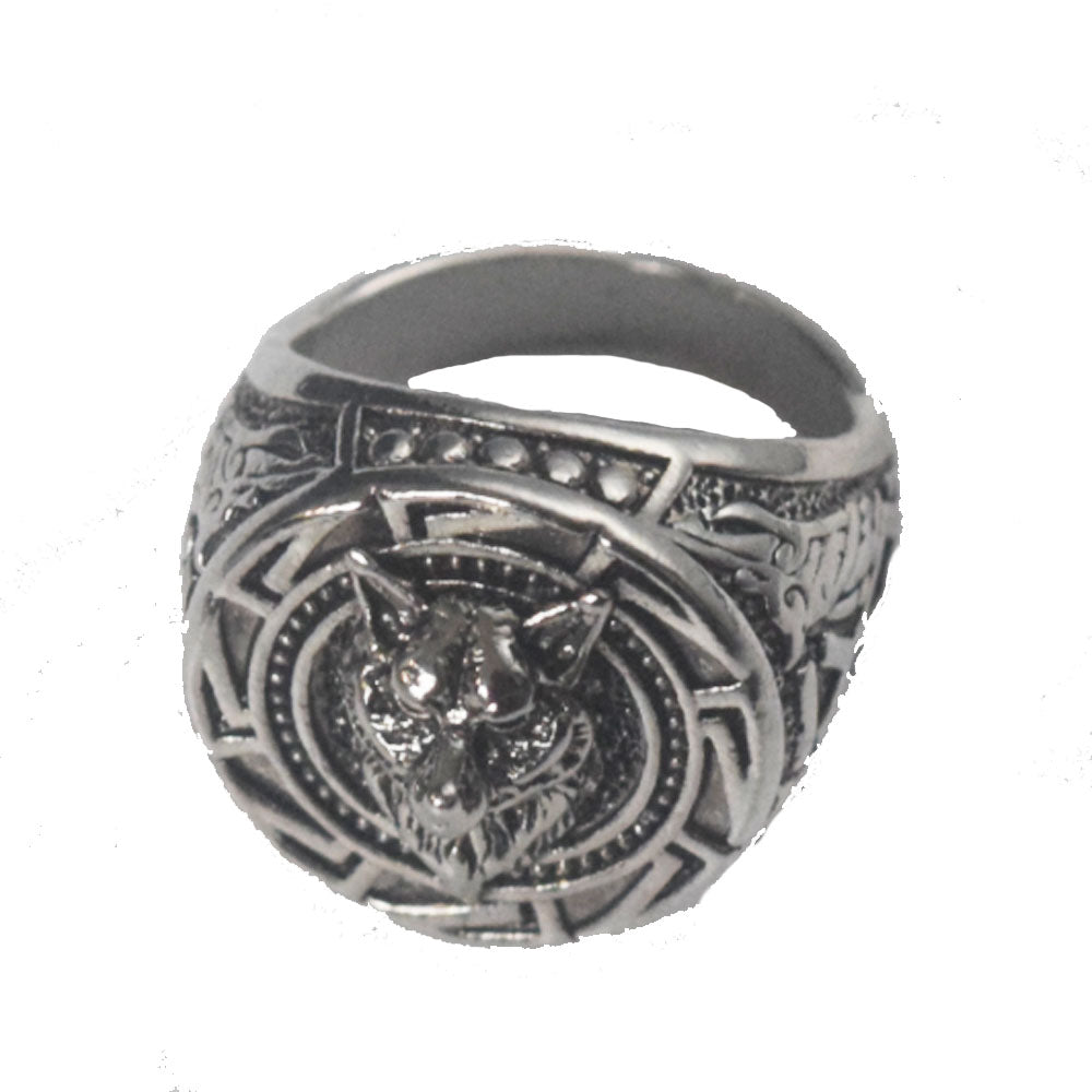 fashion brass alloy Viking warrior wolf head charm rings for men retro Celtic wolf totem finger ring jewelry