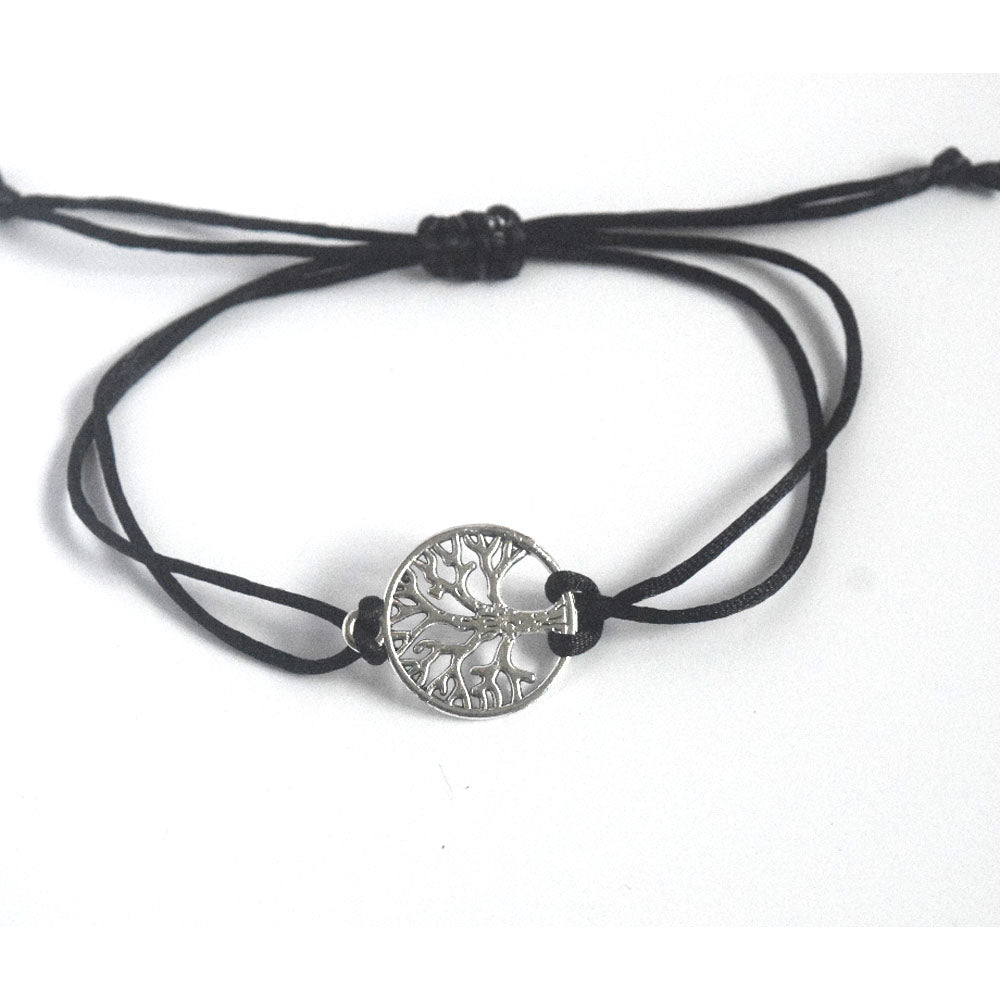 handmade custom woven friendship bracelets with inspirational tree of life charm bracelet jewelry for girls women men