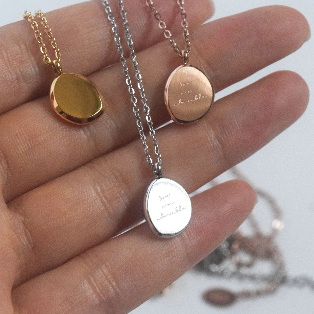 trendy high quality waterproof titanium steel 18k gold you are adorable pendant necklace women