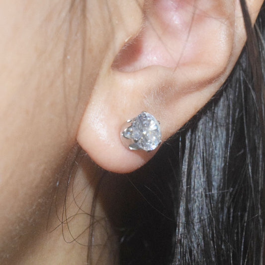 Wholesale minimalist 316 stainless steel pin zircon charm bead non tarnish tiny stud earrings for sleep showering wearing