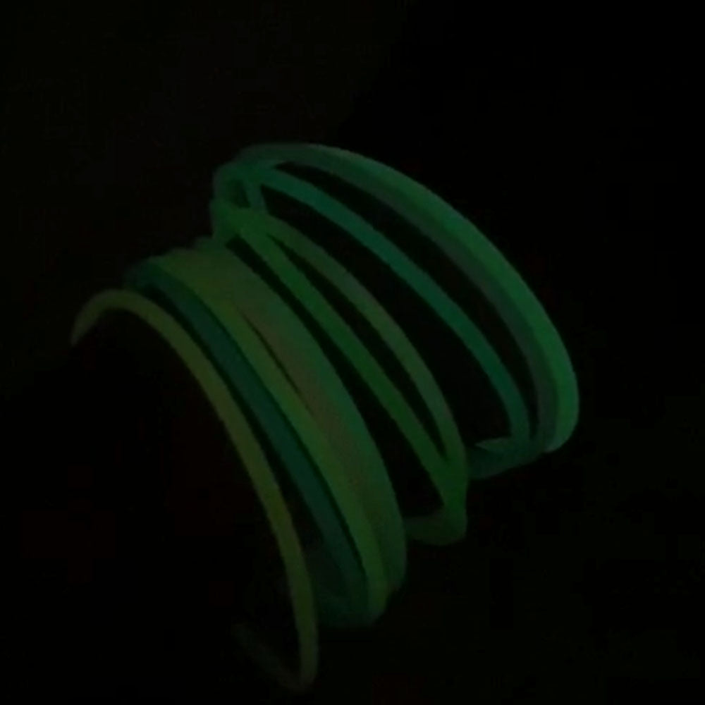 fluorescent neon luminous glow in dark silicone rubber stretch jelly party gift assorted rainbow color hair tie or hand bracelet
