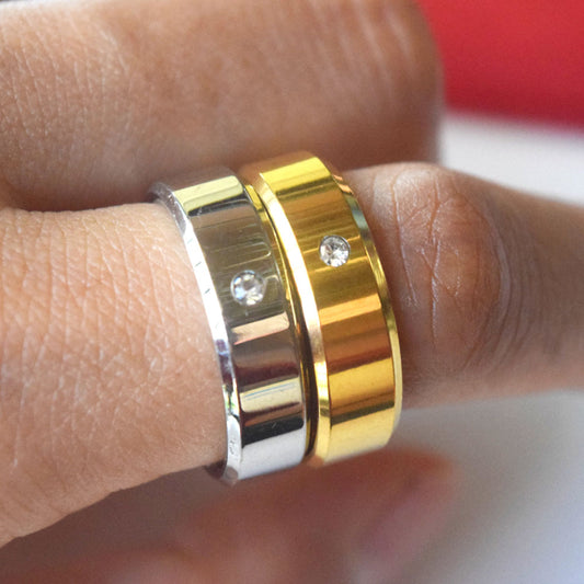 stainless steel men's ring hot selling men and women couple index finger rings wedding jewelry for couples set and engagement