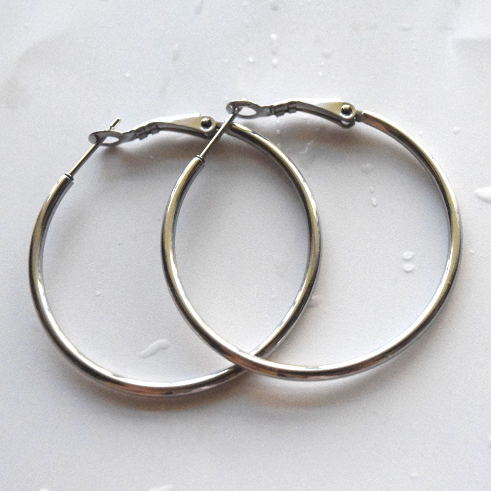 boho blank 2mm stainless steel wire hoop dangle earring rich colors sizes support diy beaded beads fringe hoops women earrings