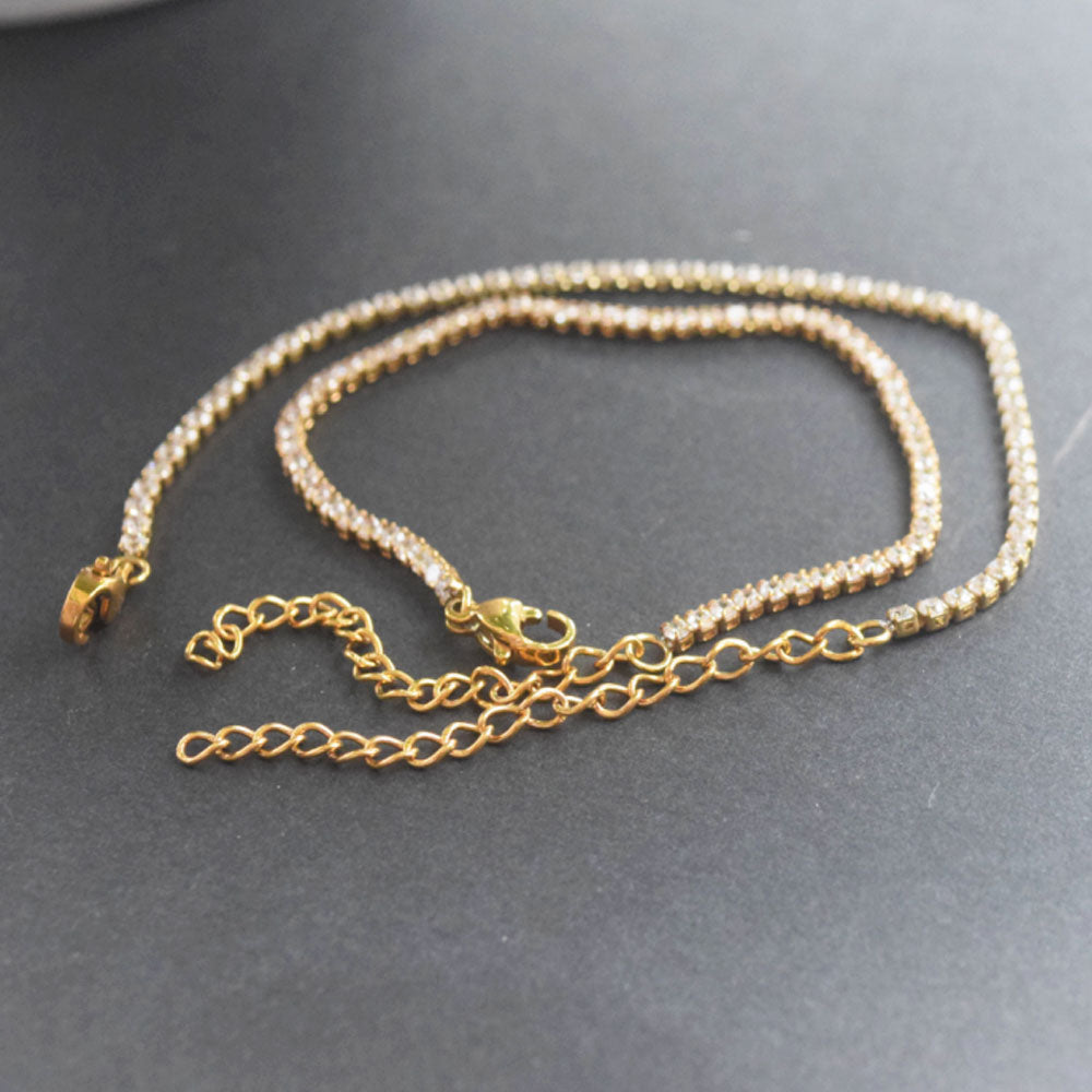 eternity Stainless steel tennis zircon beads iced out 1.5 2 2.5 3 4 shiny chain bracelet jewelry women bracelets china supplier