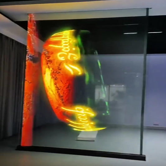 indoor outdoor Flexible Clear film adhesive transparent micro led screen animation for glass wall door window advertising
