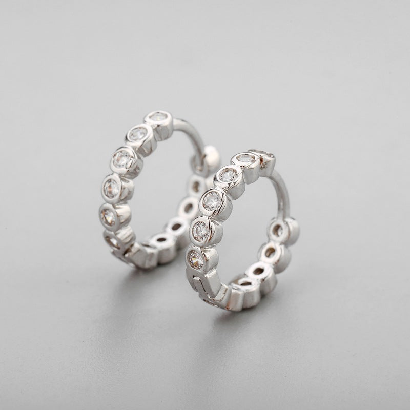 Fashion Copper Fine Gold Plated Daily Wear Hoops Earrings Jewelry for Women